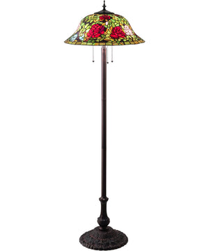 62" High Tiffany Rosebush Floor Lamp