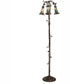 58" High Stained Glass Pond Lily 3 Light Floor Lamp