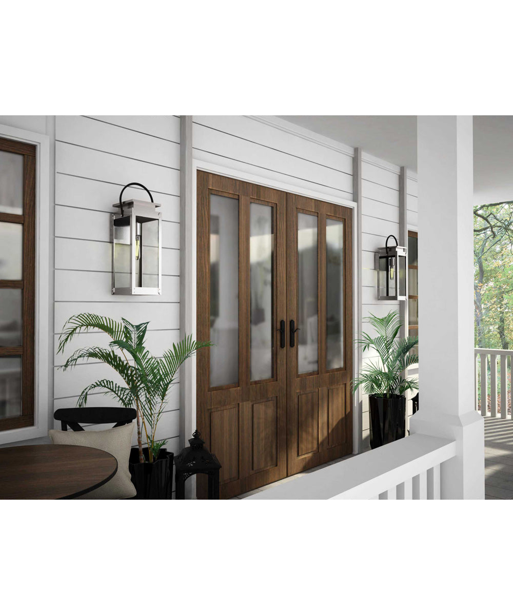 Union Square 1-Light Medium Wall-Lantern Stainless Steel