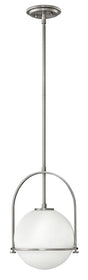 12"W Somerset 1-Light Stem Hung Pendant in Brushed Nickel