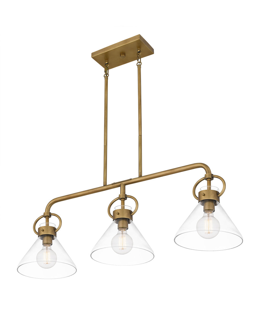 Webster 3-light Island Light Weathered Brass