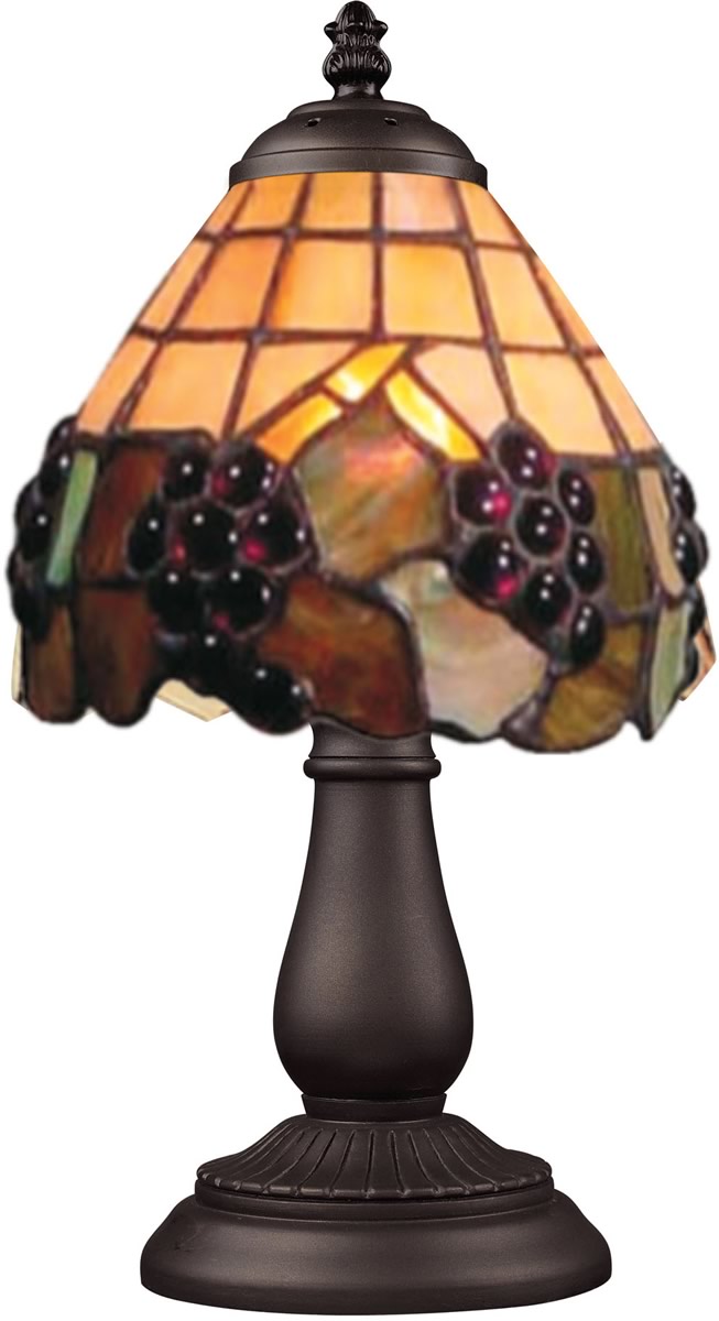 13"H Mix-N-Match 1-Light Table Lamp Vintage Antique/Stained Glass
