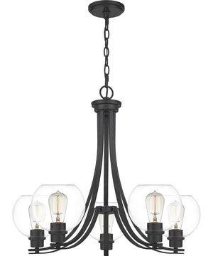Pruitt 5-light Chandelier Matte Black