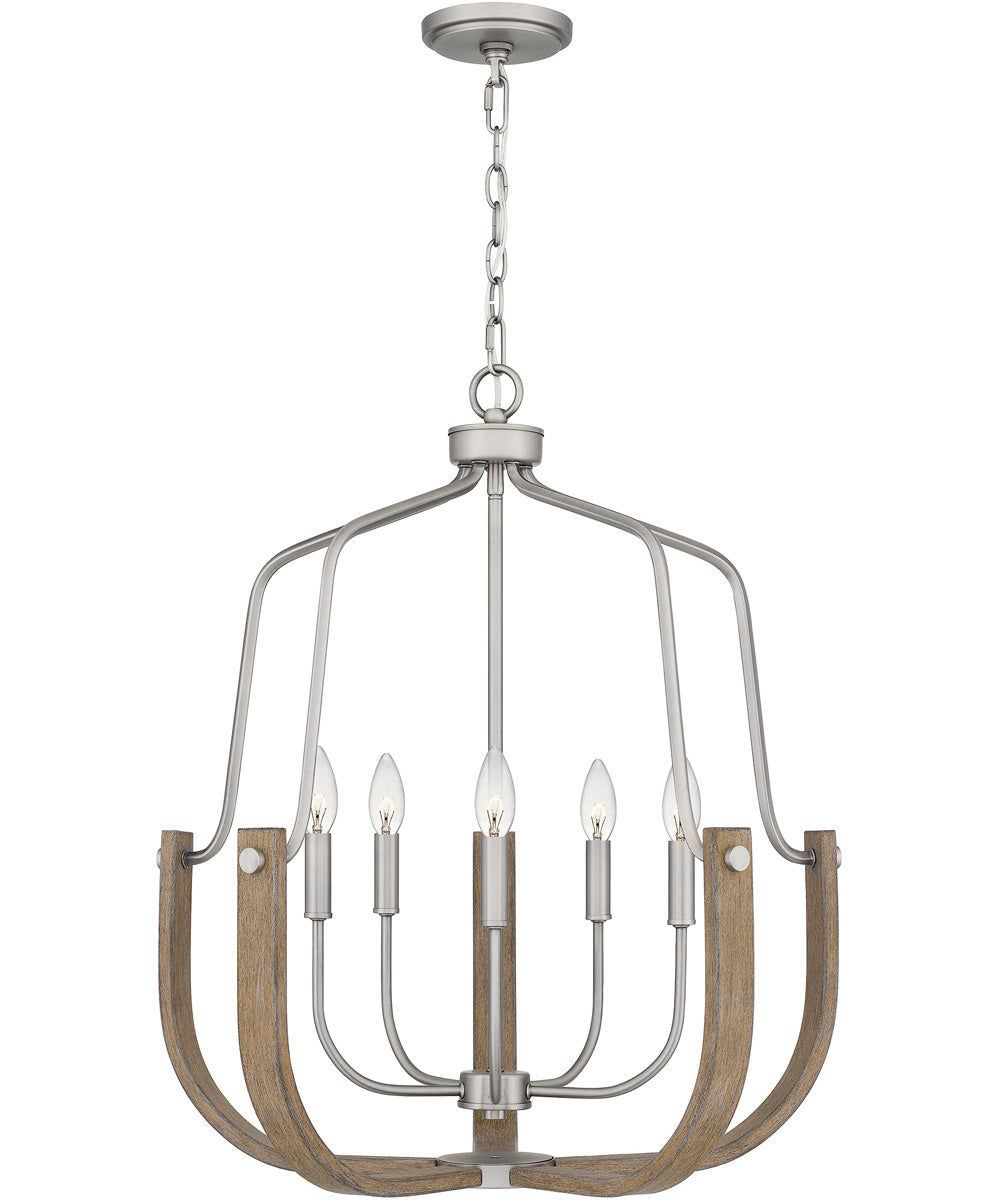 Challis 5-light Chandelier Antique Nickel