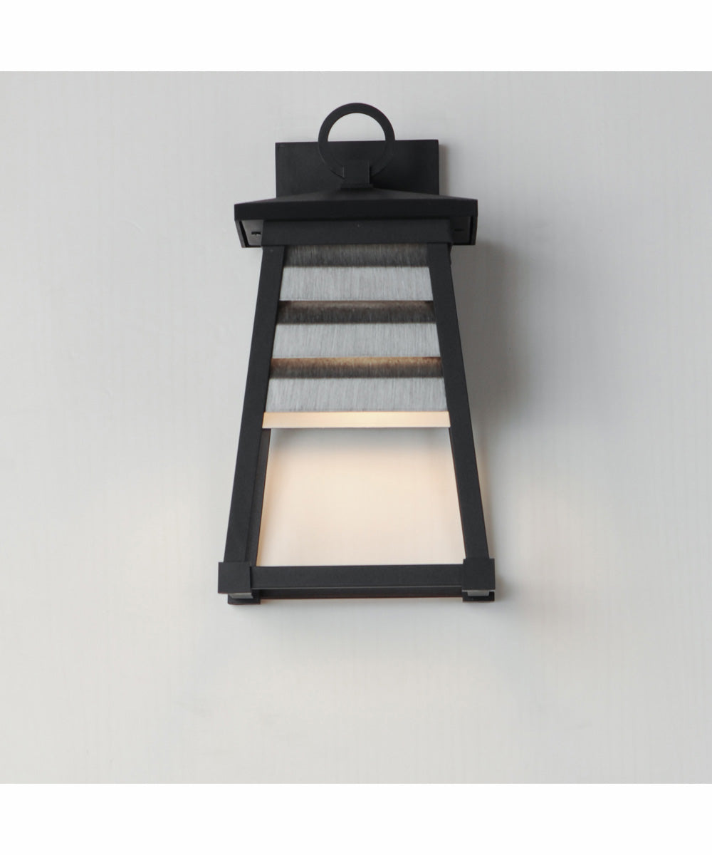 Shutters Vivex 1-Light Small Outdoor Wall Sconce Weathered Zinc/Black