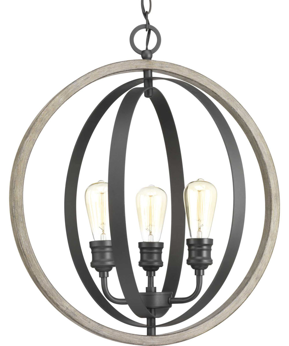 Conestee 3-Light Farmhouse Pendant Light Graphite