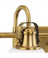 Preston 2-Light Coastal Bath Vanity Light Vintage Brass