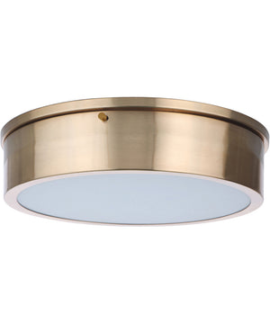 Fenn LED Flushmount Satin Brass