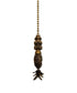Tall Pineapple Ceiling Fan Pull, 2.5"h with 12" Antiqued Brass Chain