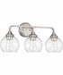 Glenda 3-Light Vanity Brushed Polished Nickel