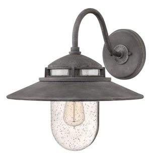 15"H Atwell 1-Light Medium Outdoor Wall Light in Aged Zinc