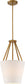 12"W Seneca 3-Light Pendant Natural Brass