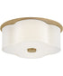 Delaney 2-Light Medium Flush Mount in Heritage Brass
