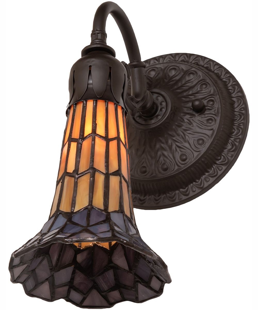 5.5" Wide Stained Glass Pond Lily Wall Sconce