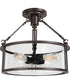 Buchanan Large 3-light Semi Flush Mount Western Bronze