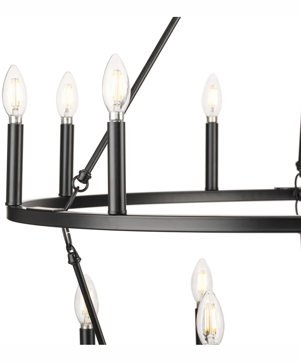 Gilliam 9-Light New Traditional Chandelier Matte Black