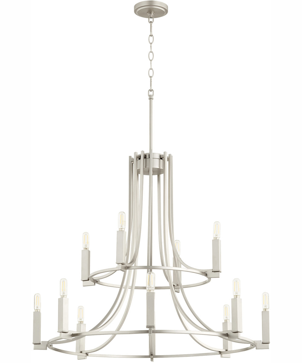 Olympus 12-light Chandelier Satin Nickel