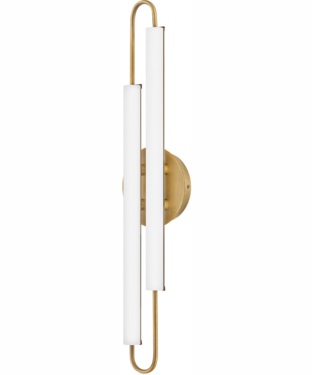 Eos LED-Light Medium LED Vanity in Lacquered Brass