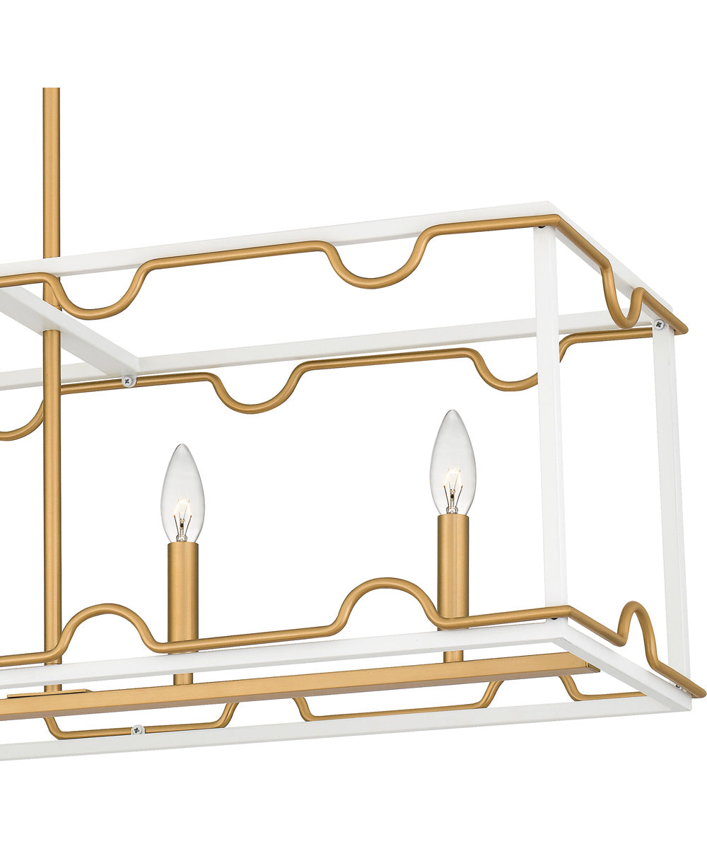 Brinkman Medium 5-light Island Light Matte White