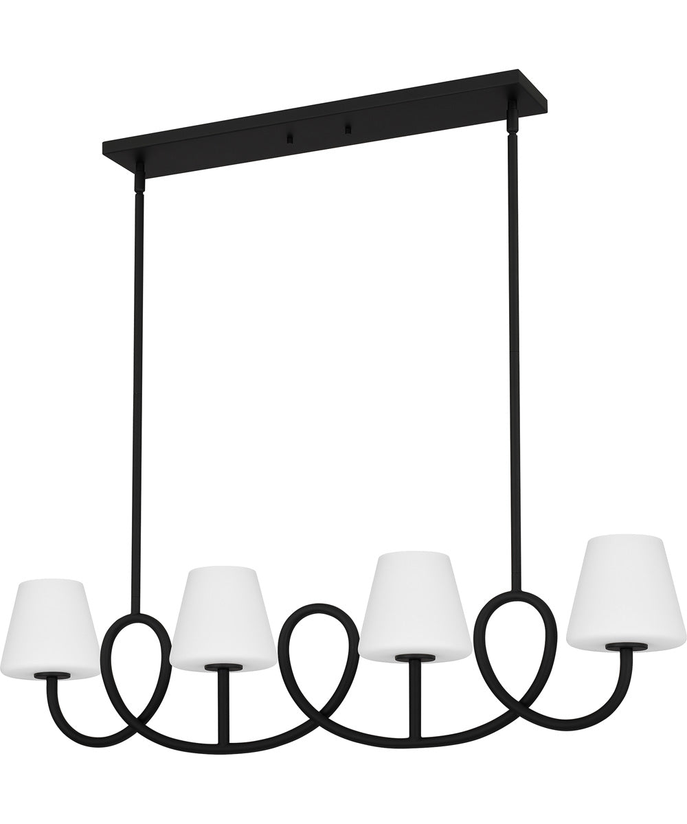 Atkins Medium 4-light Island Light Matte Black