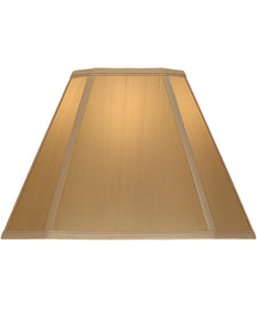 7x16x11 Tan Silk Shantung Cut Corner Square Softback Lampshade