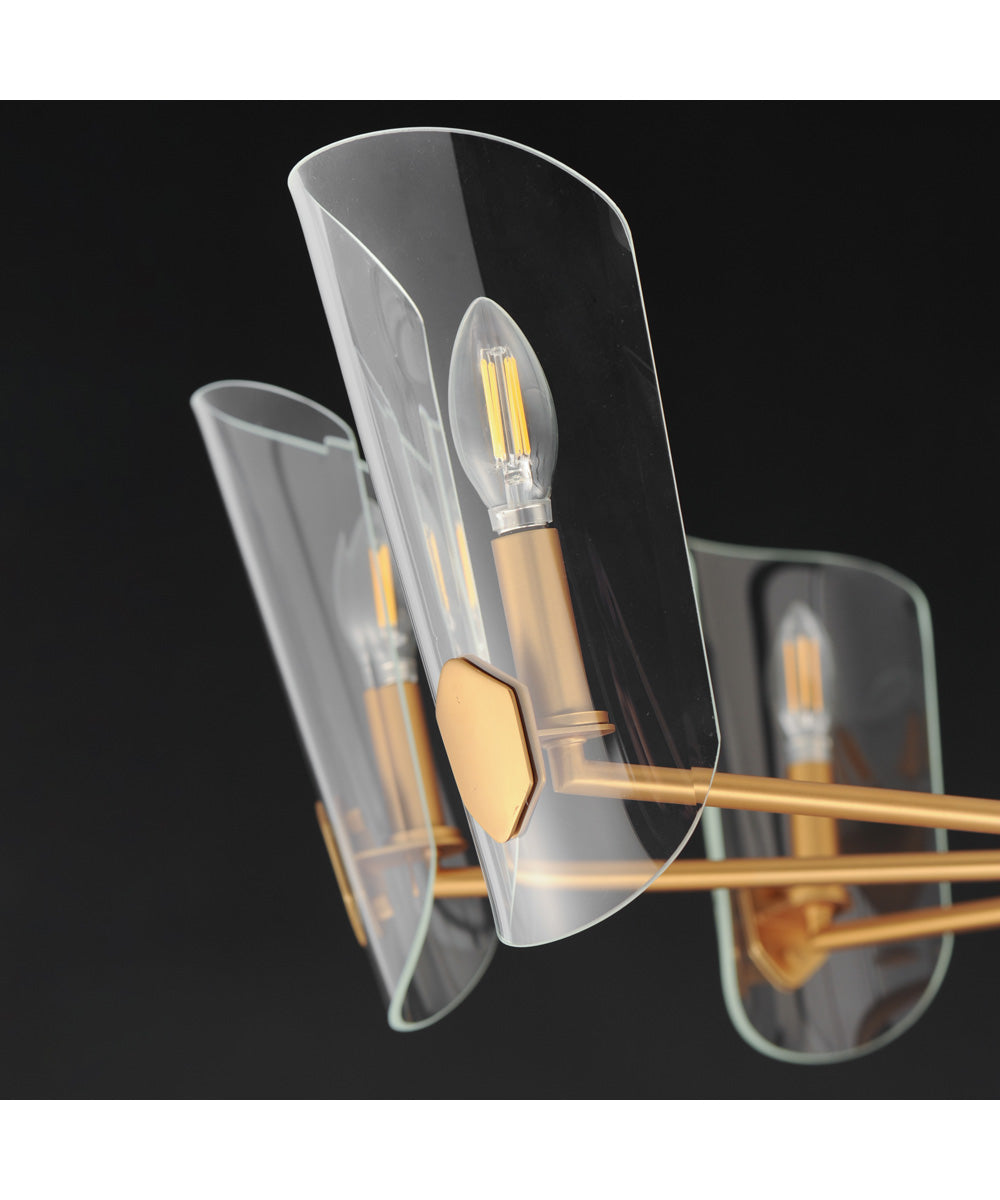 Armory 8-Light Chandelier Natural Aged Brass