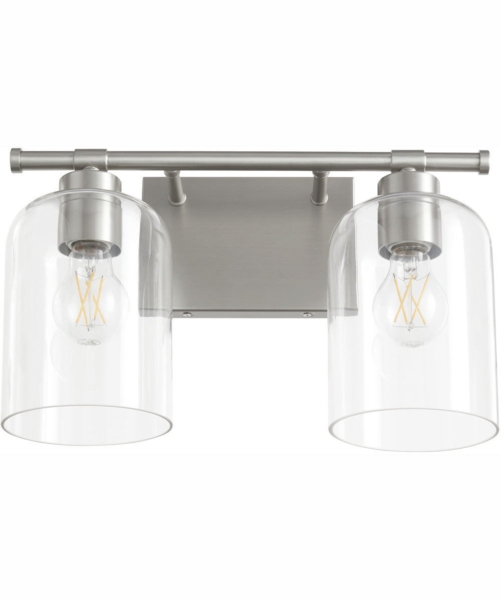 Tribute 2-light Bath Vanity Light Satin Nickel