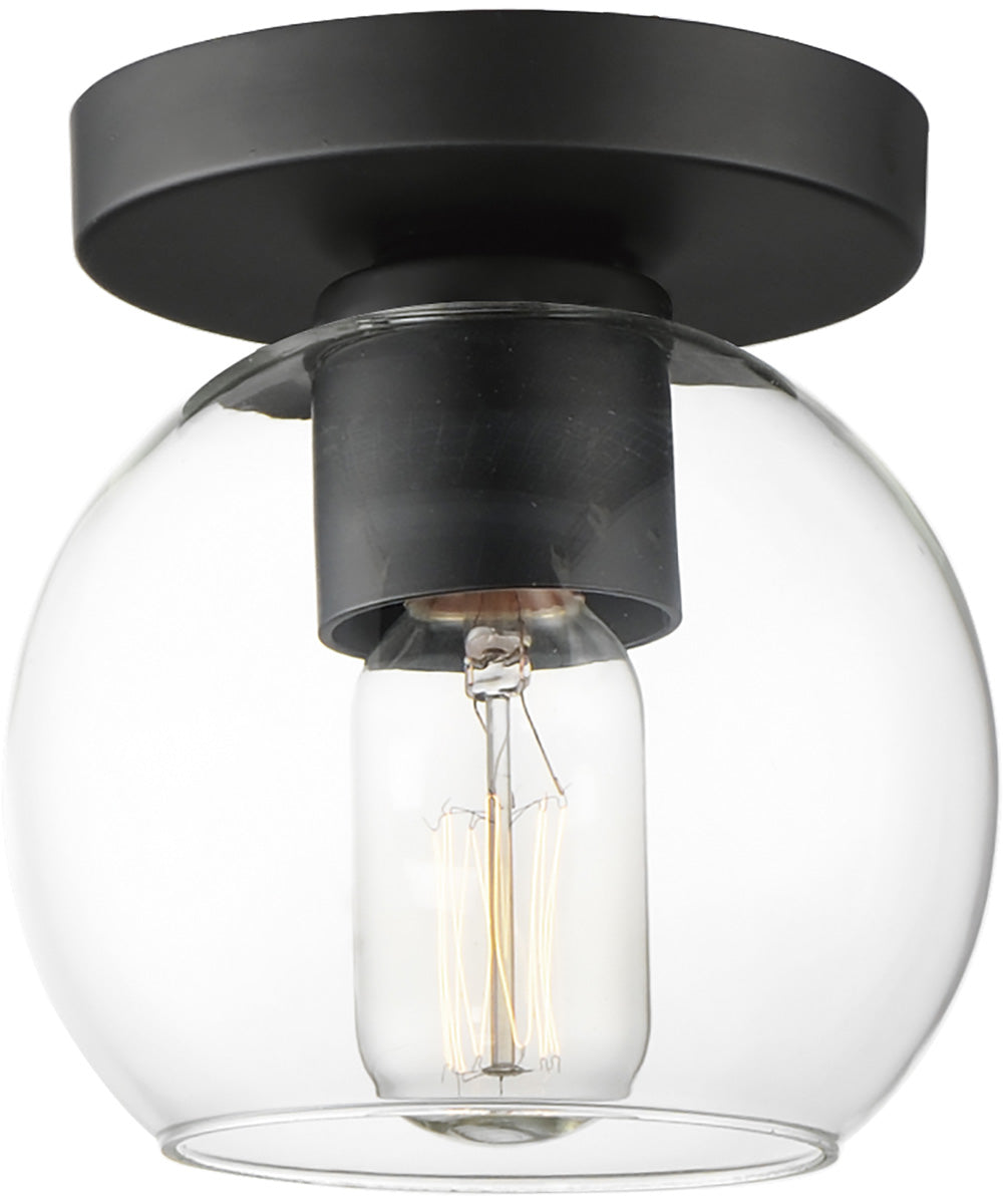 Knox 1-Light Flush Mount Black