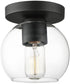 Knox 1-Light Flush Mount Black