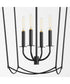 Mantle 4-light Entry Foyer Hall Chandelier Matte Black