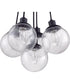 Que 5-Light Pendant Flat Black