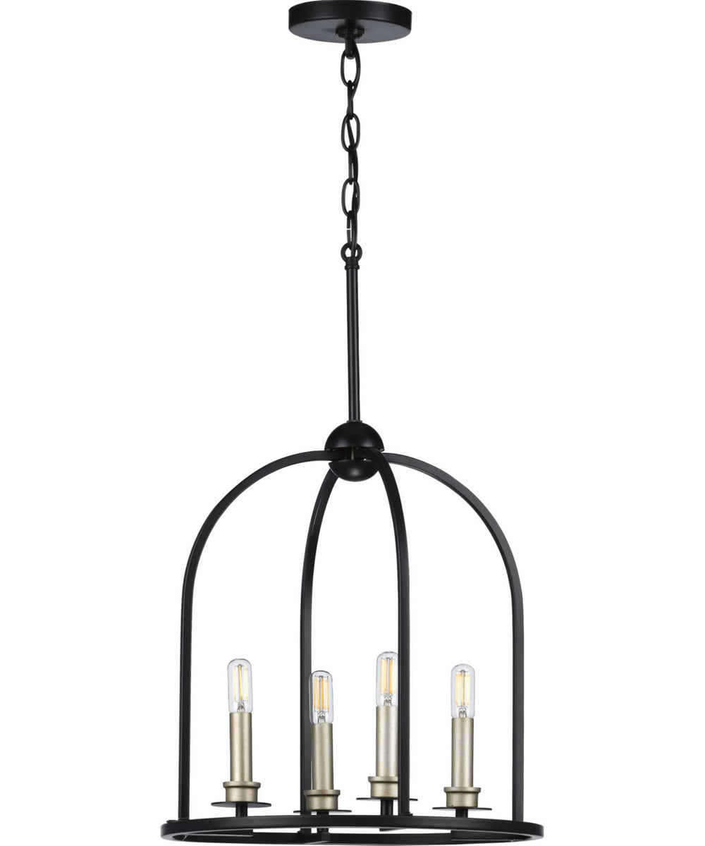 Seneca 4-Light Farmhouse Pendant Light Matte Black