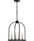 Seneca 4-Light Farmhouse Pendant Light Matte Black