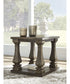 24"H Johnelle Rectangular End Table Gray
