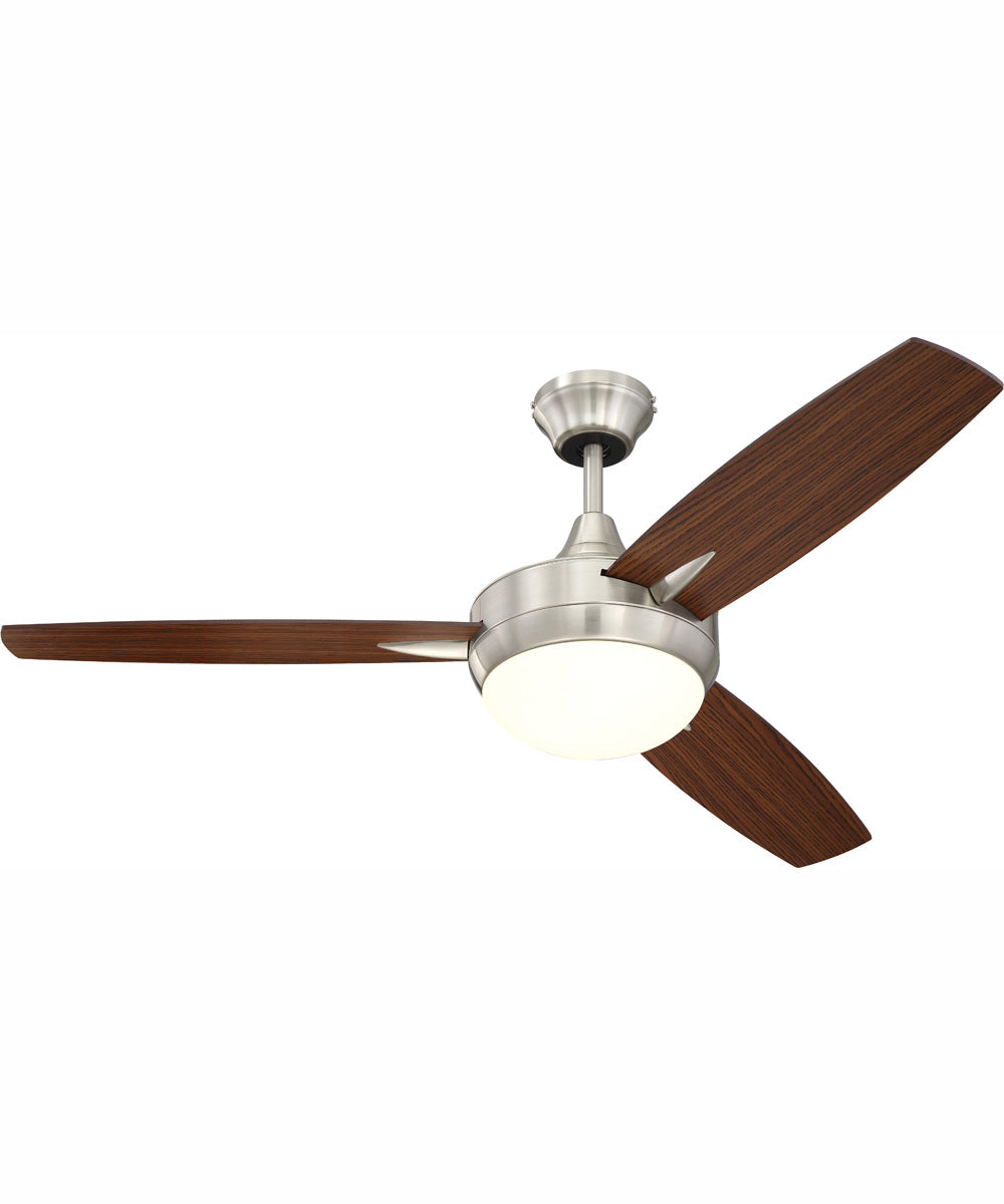 48" Targas 48" 1-Light Ceiling Fan Brushed Polished Nickel