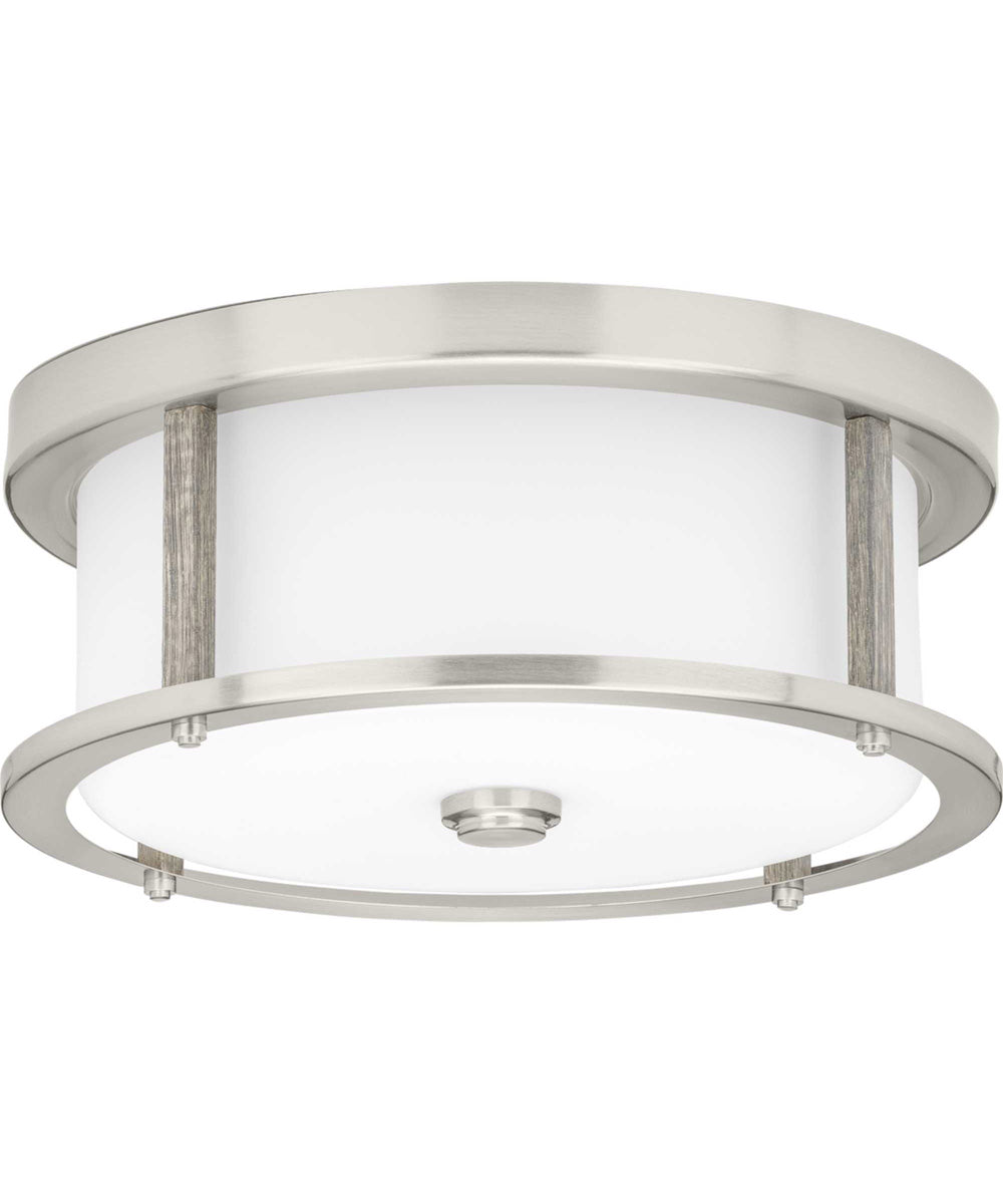 Mast 2-Light 13" Flush Mount Brushed Nickel