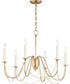 Plumette 6-Light Chandelier Gold Leaf