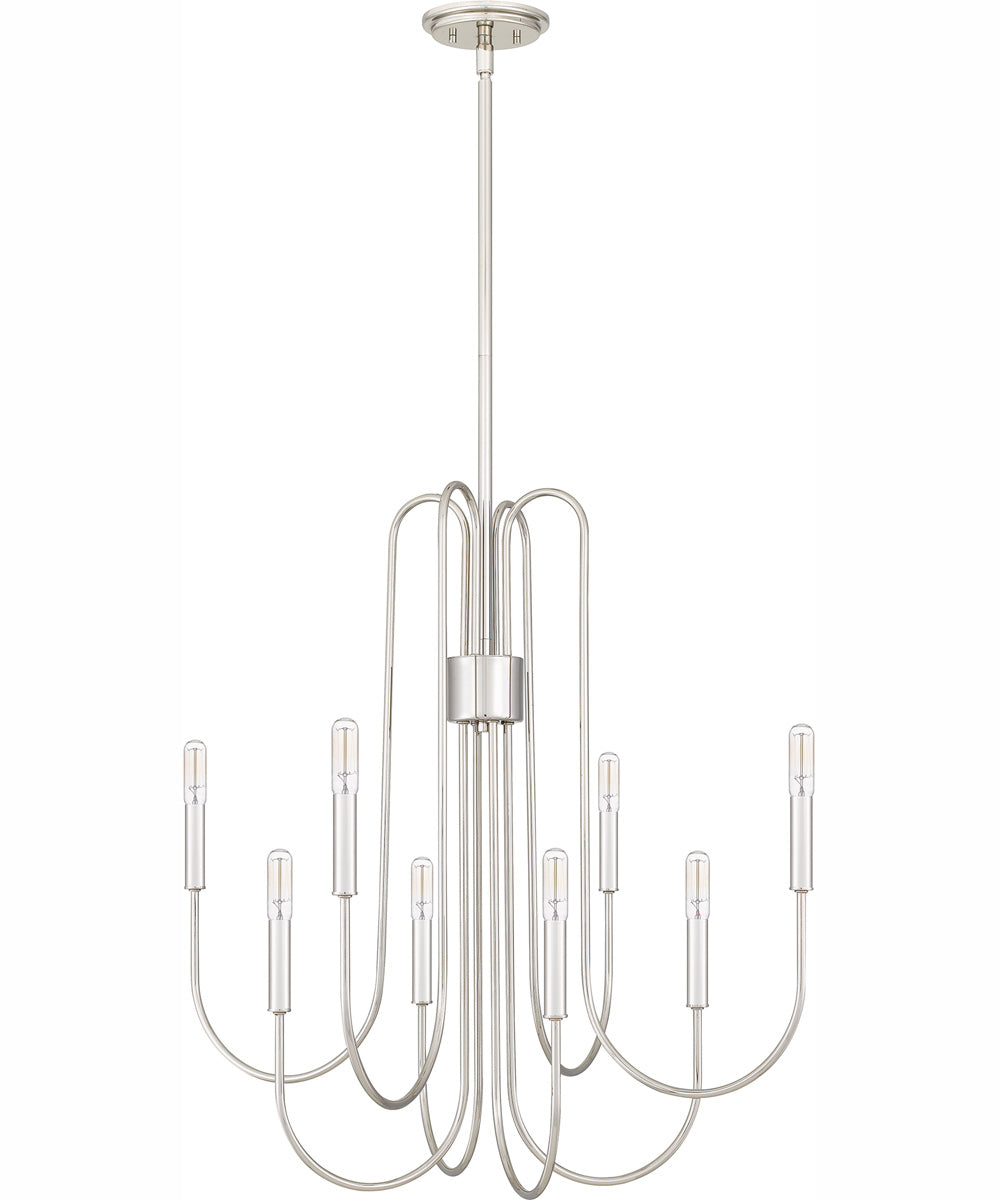Cabry 8-light Chandelier Polished Nickel