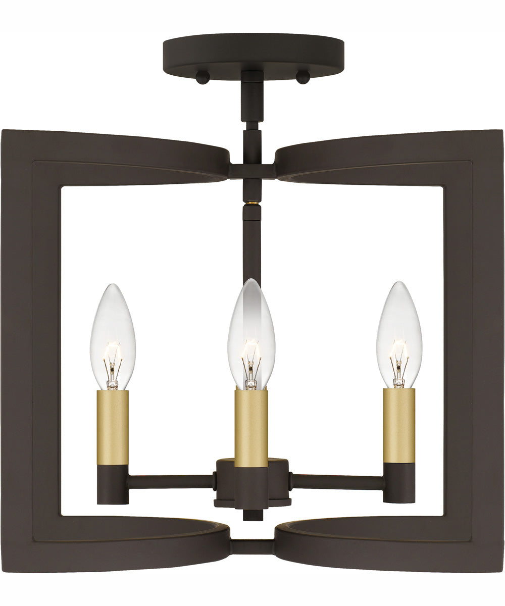 Beaufain Medium 4-light Semi Flush Mount Old Bronze