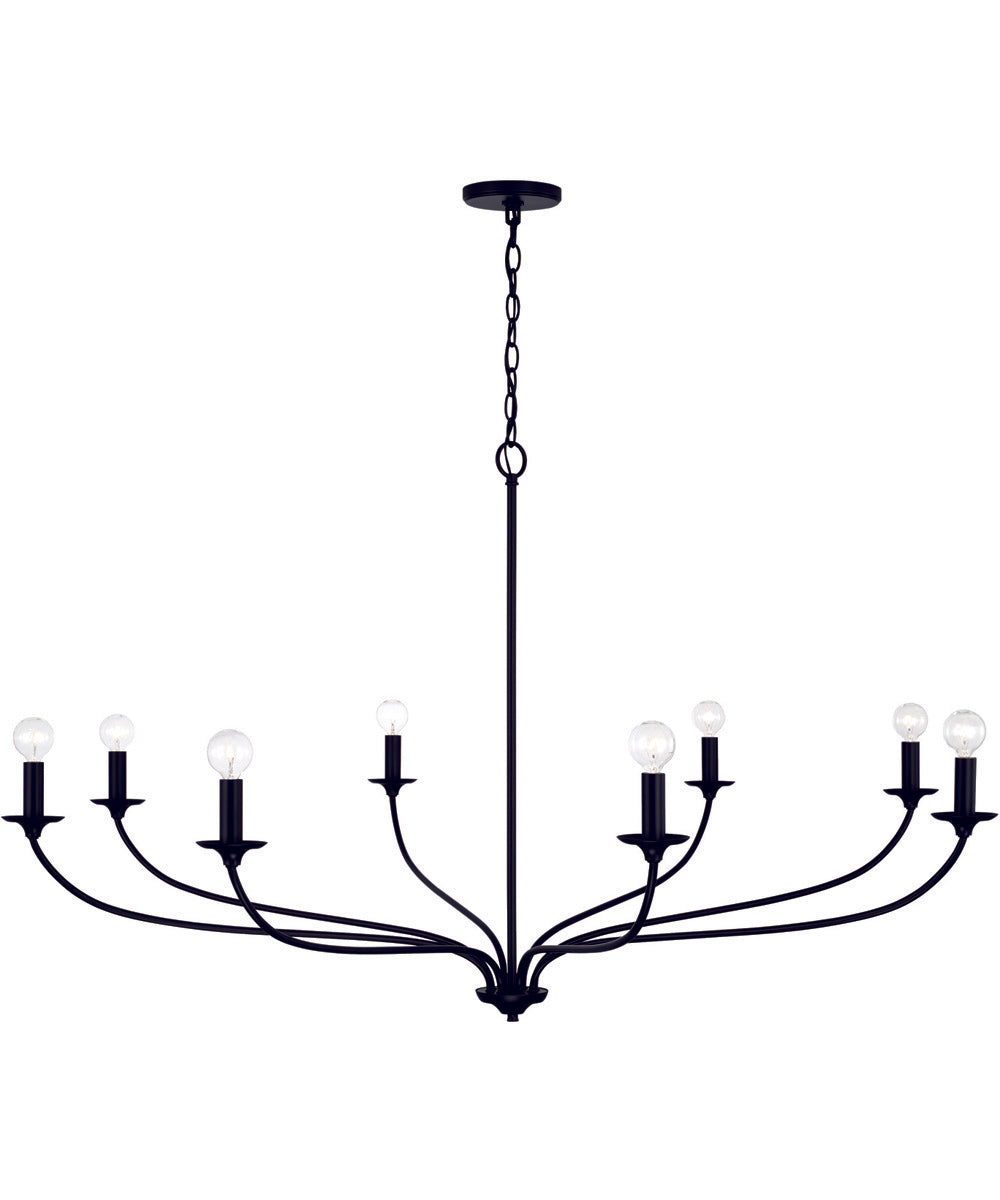 Dolan 8-Light Chandelier Matte Black