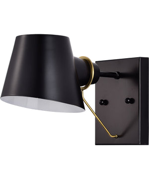 Baxter 1-Light Vanity & Wall Black / Burnished Brass
