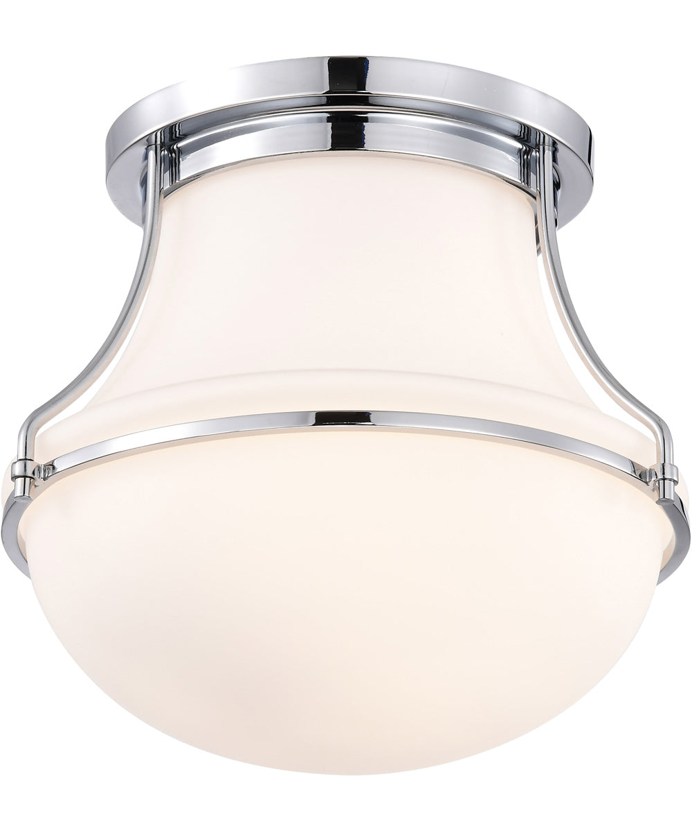 Valdora 1-Light Close-to-Ceiling Polished Nickel