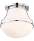 Valdora 1-Light Close-to-Ceiling Polished Nickel