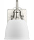 Preston 1-Light Coastal Bath Vanity Light Brushed Nickel