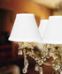 6"W x 5"H Chandelier White Linen Clip-On Lampshade