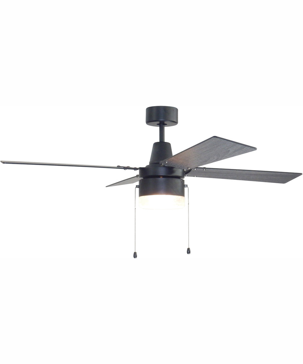 48" Dalton 1-Light Ceiling Fan Flat Black
