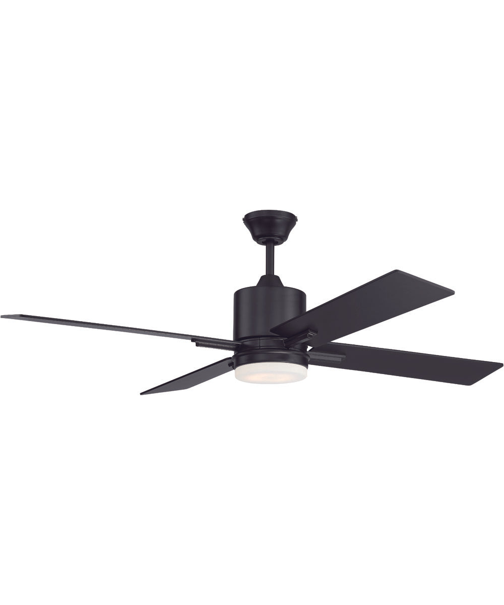 52" Teana 1-Light Ceiling Fan Flat Black