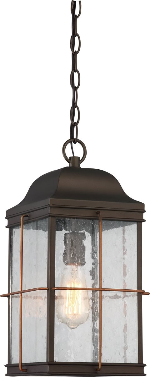 9"W Howell 1-Light Outdoor Bronze / Copper Accents