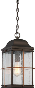9"W Howell 1-Light Outdoor Bronze / Copper Accents