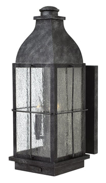 21"H Bingham 3-Light LED Large Outdoor Wall Light in Greystone